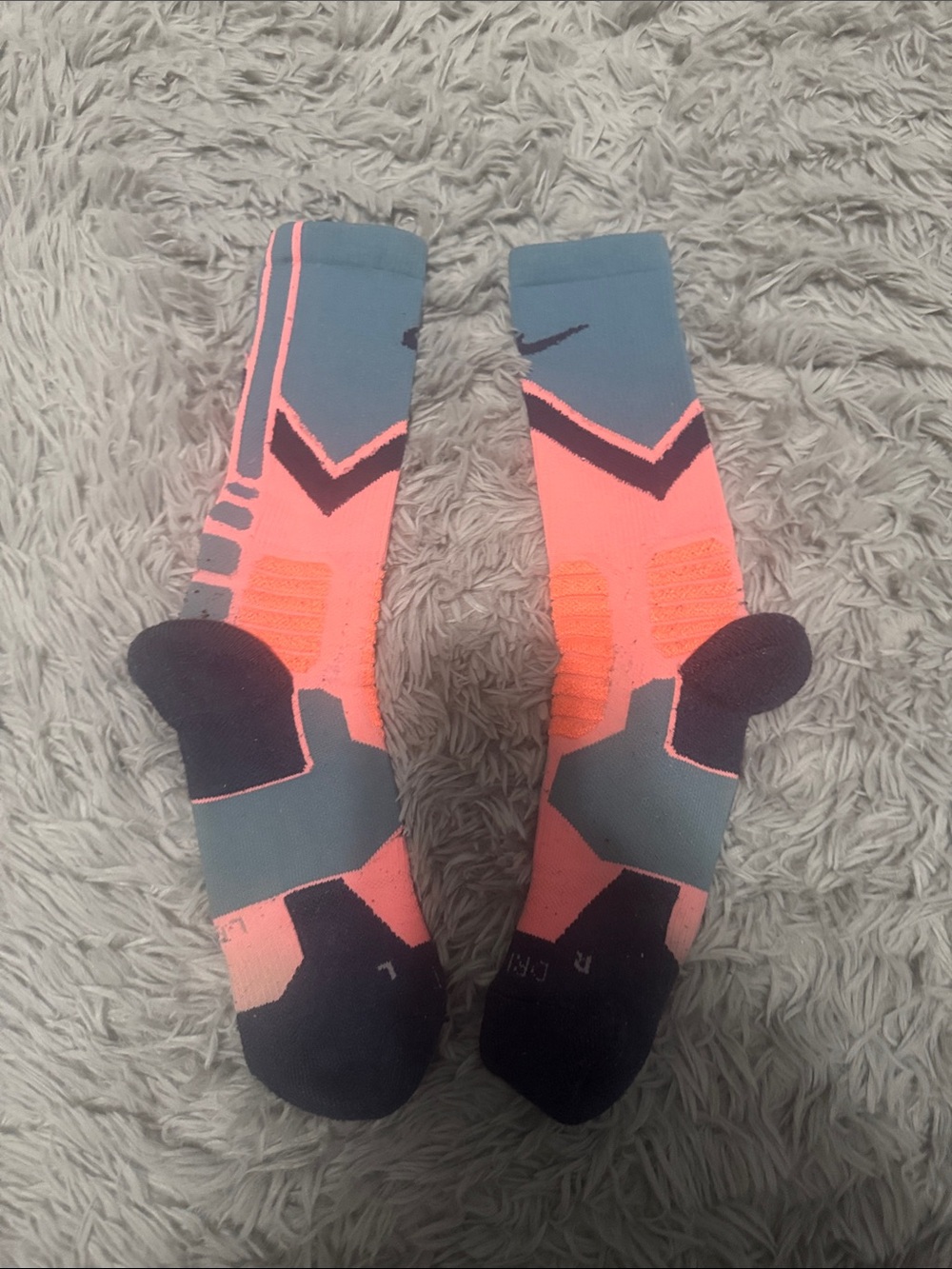 Peach Nike elite basketball socks